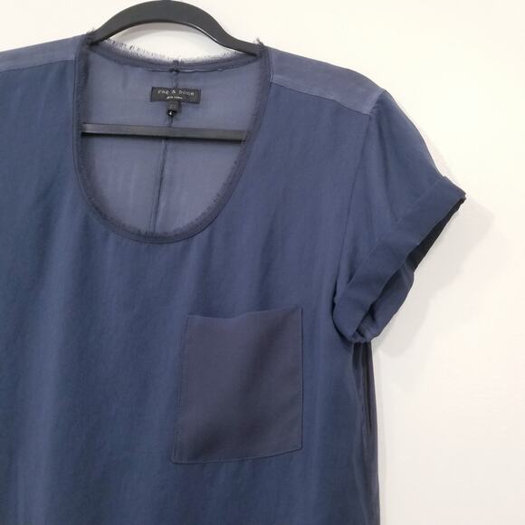 Rag & Bone Navy Blue Blouse - Picture 3 of 12